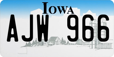 IA license plate AJW966