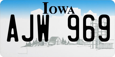 IA license plate AJW969