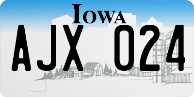 IA license plate AJX024