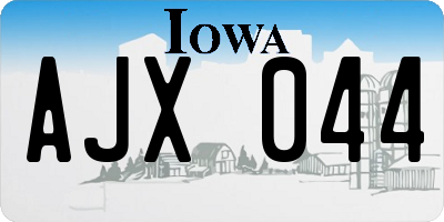 IA license plate AJX044