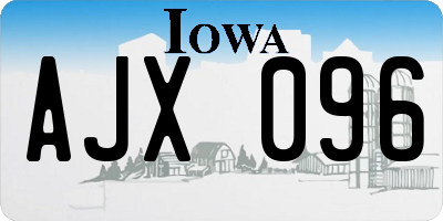 IA license plate AJX096