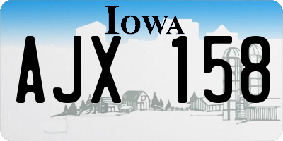 IA license plate AJX158