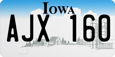 IA license plate AJX160