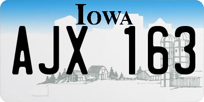 IA license plate AJX163