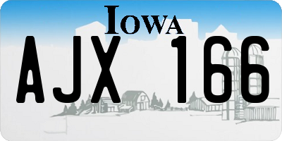 IA license plate AJX166