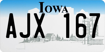 IA license plate AJX167