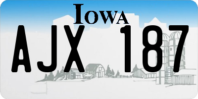 IA license plate AJX187