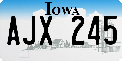 IA license plate AJX245