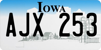 IA license plate AJX253