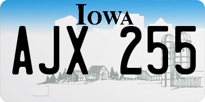 IA license plate AJX255