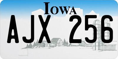 IA license plate AJX256