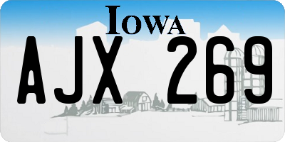 IA license plate AJX269