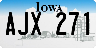 IA license plate AJX271