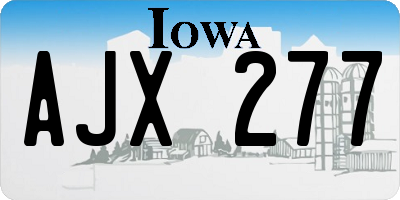 IA license plate AJX277