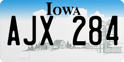 IA license plate AJX284