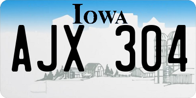 IA license plate AJX304