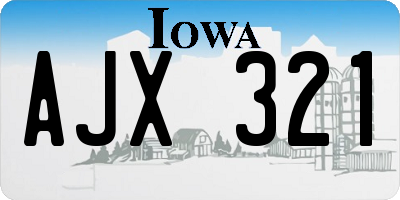 IA license plate AJX321