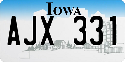 IA license plate AJX331