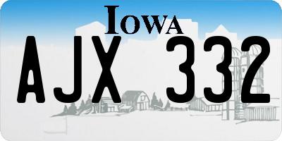 IA license plate AJX332