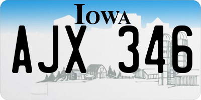 IA license plate AJX346