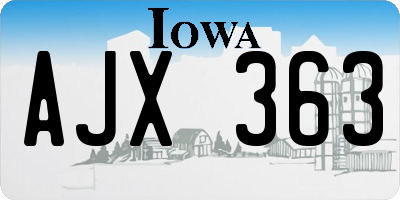 IA license plate AJX363