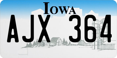 IA license plate AJX364