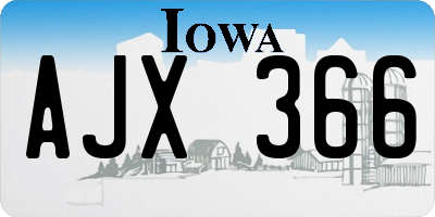 IA license plate AJX366