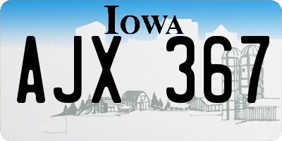 IA license plate AJX367