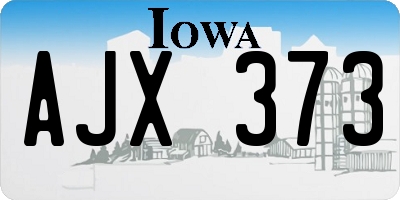 IA license plate AJX373