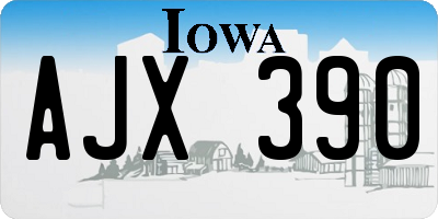 IA license plate AJX390