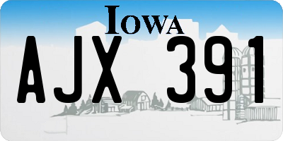IA license plate AJX391