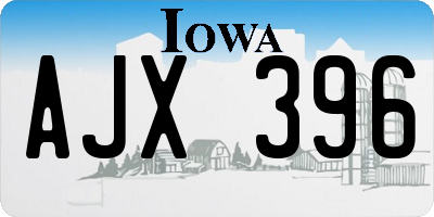 IA license plate AJX396