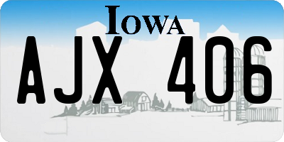 IA license plate AJX406