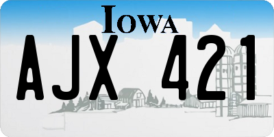 IA license plate AJX421