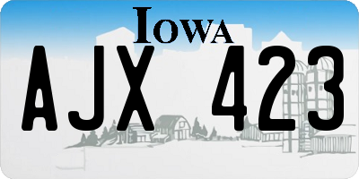 IA license plate AJX423