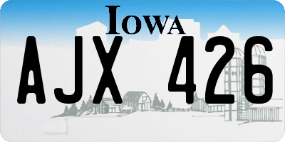 IA license plate AJX426