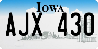 IA license plate AJX430