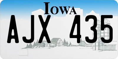IA license plate AJX435
