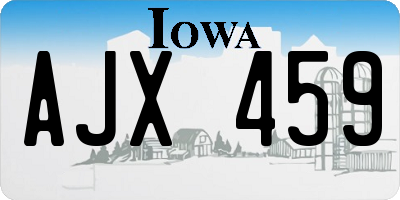 IA license plate AJX459