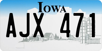 IA license plate AJX471