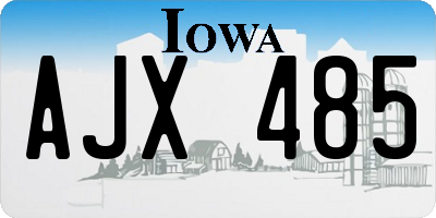 IA license plate AJX485