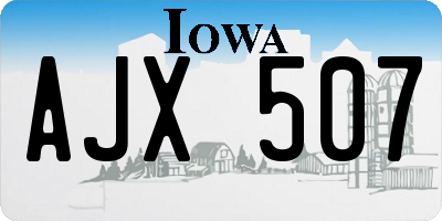 IA license plate AJX507