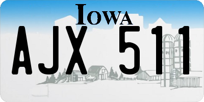 IA license plate AJX511