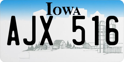 IA license plate AJX516