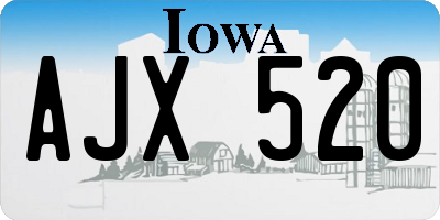 IA license plate AJX520