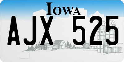 IA license plate AJX525