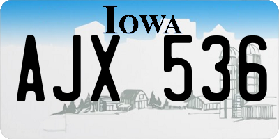 IA license plate AJX536