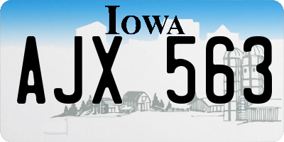 IA license plate AJX563