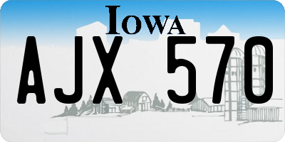 IA license plate AJX570