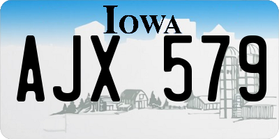 IA license plate AJX579